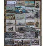 A large quantity of British postcards, subjects include; Military, Royalty,