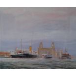 After Norman Colborne, Five colour limited edition Liverpool print, December Morn, A Close Race,