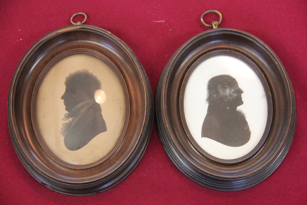 A collection of 18th century and later family silhouettes and oval pencil portraits to include - Image 11 of 13