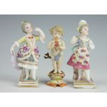 A pair of Meissen porcelain figures, 19th century,