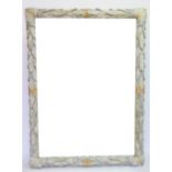 A modern painted and gilt composition rectangular wall mirror, of 18th century style,