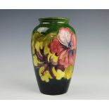 A Moorcroft Hibiscus pattern vase,