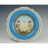 A French 19th century Serves porcelain Chateau Des Tuileries cabinet plate,