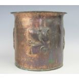 A Keswick School of Industrial Arts style copper jardiniere / bin,