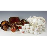 An assortment of tea and coffee services to include a Royal Worcester Lynbrook coffee service for