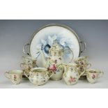 A Bavarian fifteen piece coffee service, with floral detailing,