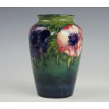 A Moorcroft Anemone pattern vase,