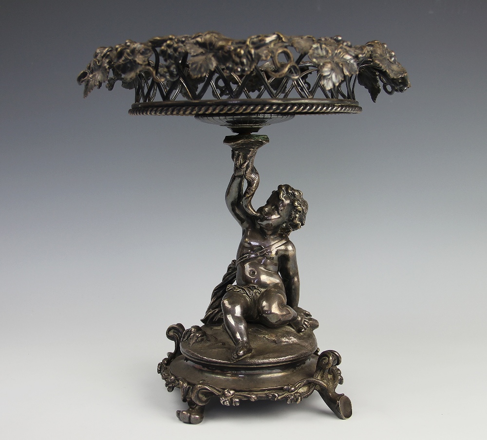 A French silver plated centrepiece by Christofle,