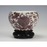 A Chinese brushpot, bitong, Kangxi mark to underside,