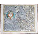 Geraradus Mercator, 17th century engraving with later hand colouring,