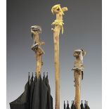 An unusual late 19th century walking cane and parasol set, possibly Black Forest,