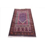 An Afghan tribal wool prayer rug,