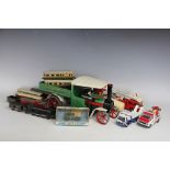 A collection of collectable toys and models to include a Mamod steam wagon, in typical livery,