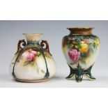 A Royal Worcester Hadley's baluster vase, No.