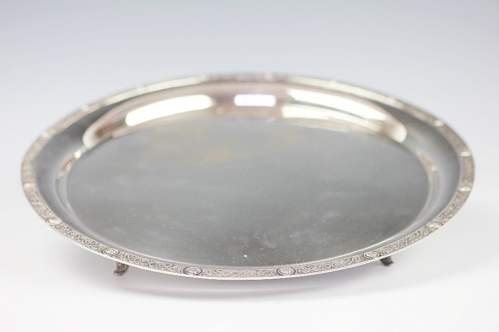 An Irish silver salver, Jewellery and Metal Manufacturing Co, Dublin, 1973,