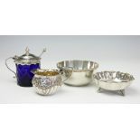 A silver bowl, James Dixon & Sons, Sheffield 1946, a Victorian silver jug,