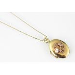 A Clogau 9ct gold 'Tree of Life' locket with attached fine Clogau gold chain, weight 9.