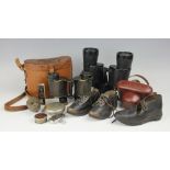 An assortment of items to include a pair of Zenith 10 x 50 field binoculars,