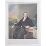 William Raddon after Samuel Lane, 19th century engraving with hand colouring,