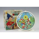 A Smiths Noddy alarm clock, mint condition, 12cm high with original receipt dated '24.12.