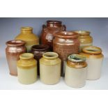 An assortment of twenty six 19th century and later stoneware jars etc (Qty)