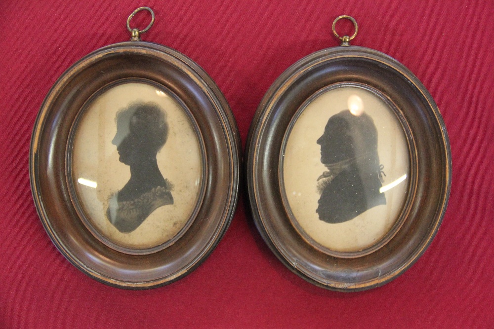 A collection of 18th century and later family silhouettes and oval pencil portraits to include - Image 13 of 13
