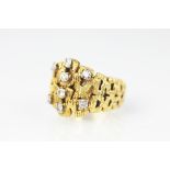 A diamond set dress ring circa 1975,