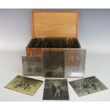 A collection of fifty late Victorian 12cm x 16cm negative photographic glass plates,