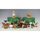 A selection of Beswick birds and animals to include a Greenfinch, Goldfinch, Bullfinch, Robin,