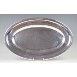 A Third Reich German Luftwaffe silver plated oval serving dish,