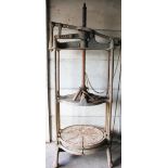 A cast iron and brass cheese press, by Thomas Corbett of Shrewsbury,