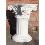 A composition Corinthian column conservatory jardiniere stand,