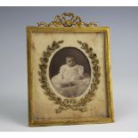 A 19th century gilt metal rectangular photo frame,
