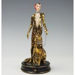A Franklin Mint limited edition Erte figure 'Leopard', in Art Deco Style, No A 5866,