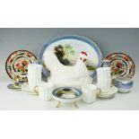 A selection of collectable ceramics to include Noritake dressing table set comprising of an oval