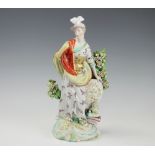 An 18th century Derby porcelain figure of Minerva,