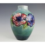 A Moorcroft Anemone pattern vase,