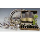 A large selection of silver plated wares to include;