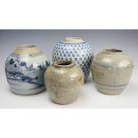 A Chinese blue and white ginger jar,