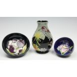 A collection of three pieces of Morrcroft pottery,