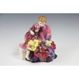 A Royal Doulton figure; Flower Sellers Children HN1342, green printed mark,