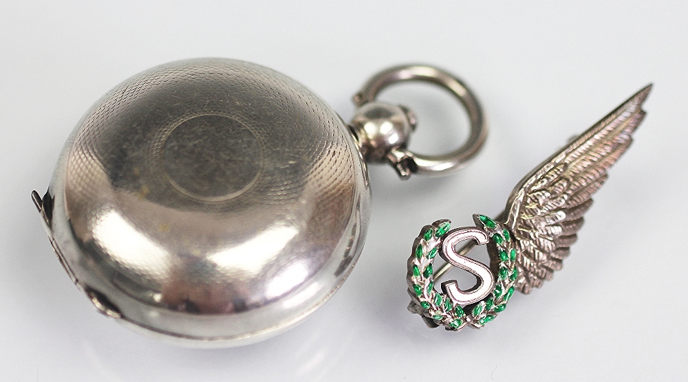 A silver sovereign holder, E J Trevitt and Sons, Chester 1900,