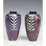 A pair of Royal Doulton '8009' stoneware vases,