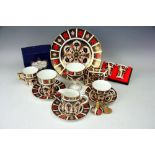 An assortment of Royal Crown Derby 1128 Imari cabinet wares comprising; a chalice, 12cm high,