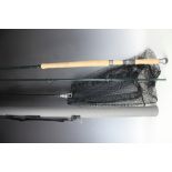 A Grey's GRX Salmon carbon rod, 14', with a 15' example of the same rod, both with cases and bag,