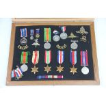 A collection of World War II medals,