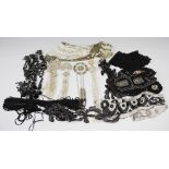 A selection of Victorian, Art Deco and later costume accessories,