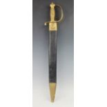 A M1841 type Ames Naval cutlass or short sword, with 46cm blade,