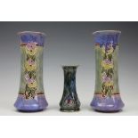 A pair of Royal Doulton cylindrical vases, shape 8746,