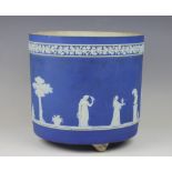 A Wedgwood blue jasper cameo ware jardiniere,